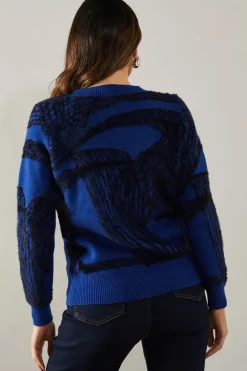 Abstract Crew Neck Jumper