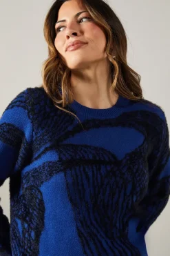 Abstract Crew Neck Jumper