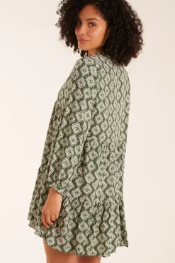 Abstract Geometric Tunic Dress
