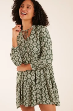 Abstract Geometric Tunic Dress