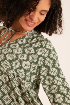 Abstract Geometric Tunic Dress