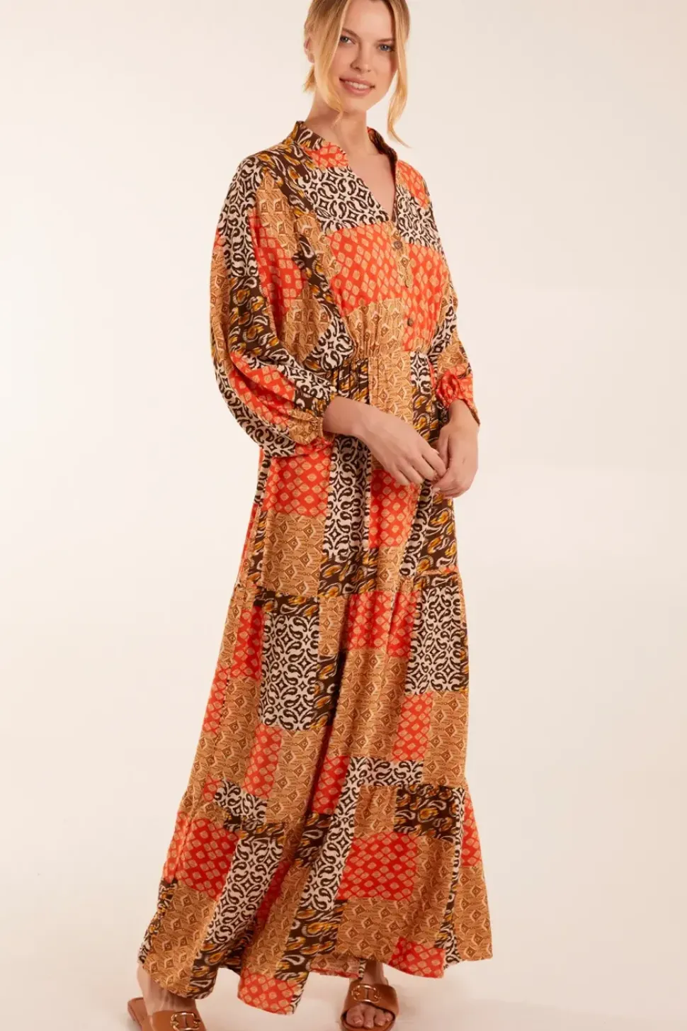 Abstract Pattern Maxi Dress