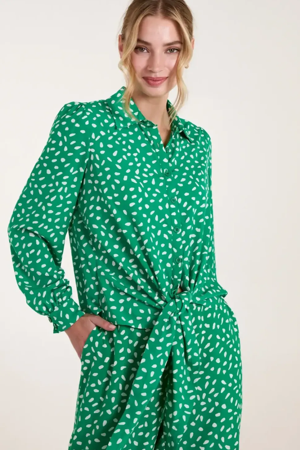Abstract Polka Dot Oversized Shirt