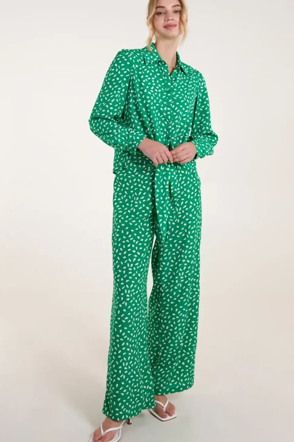 Abstract Polka Dot Oversized Shirt