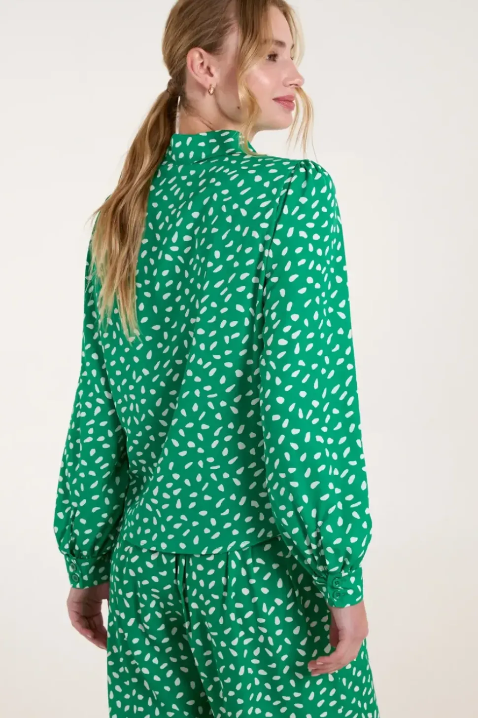 Abstract Polka Dot Oversized Shirt