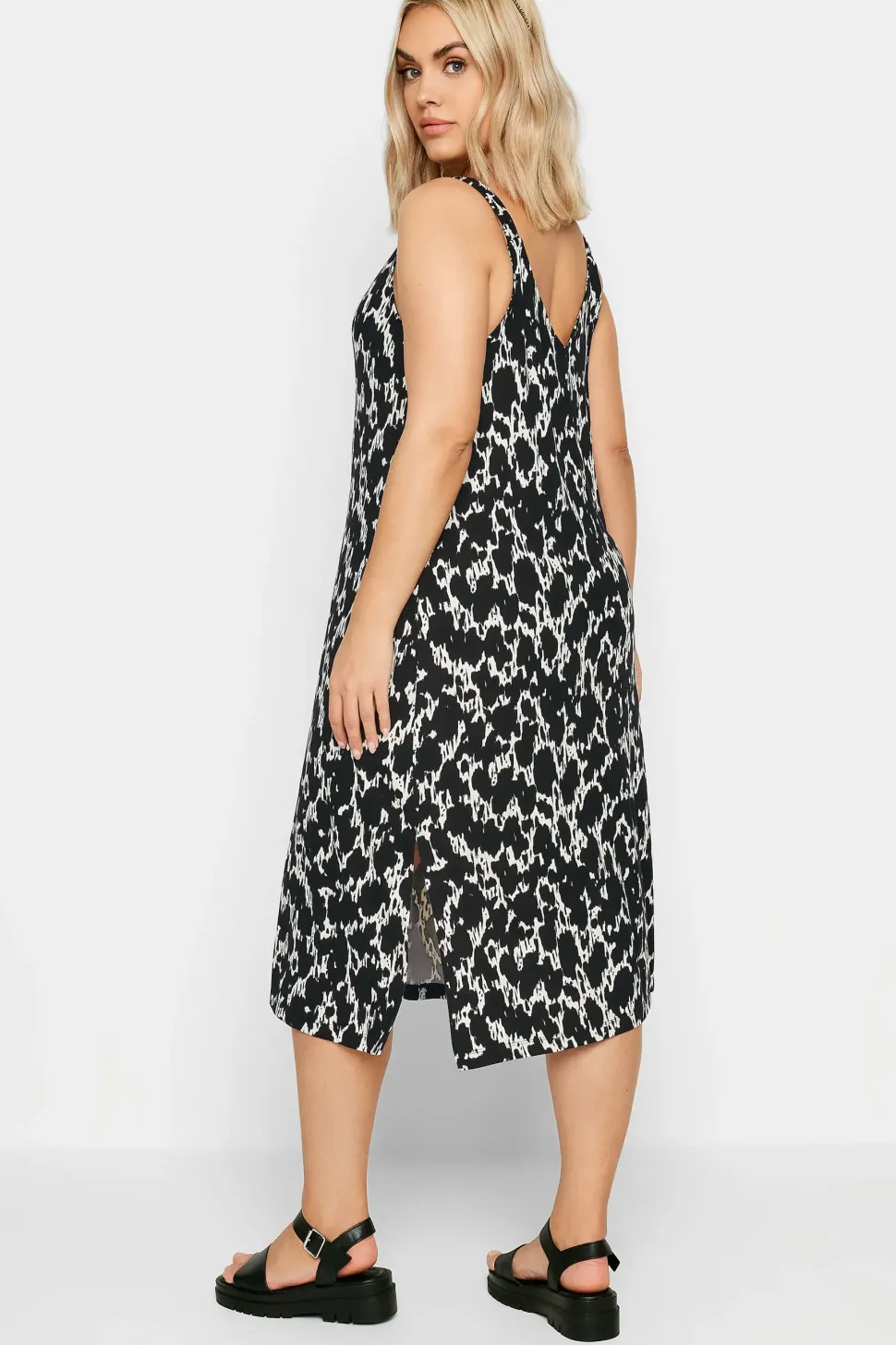 Abstract Print Beach Dress