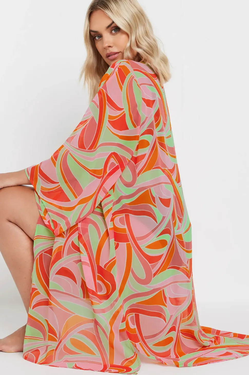 Abstract Print Beach Shirt