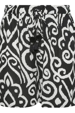 Abstract Print Crinkle Shorts