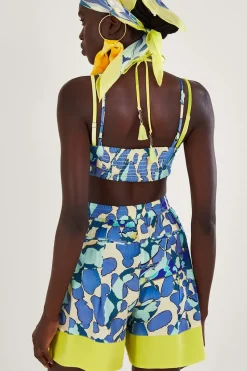 Abstract Print Crop Top