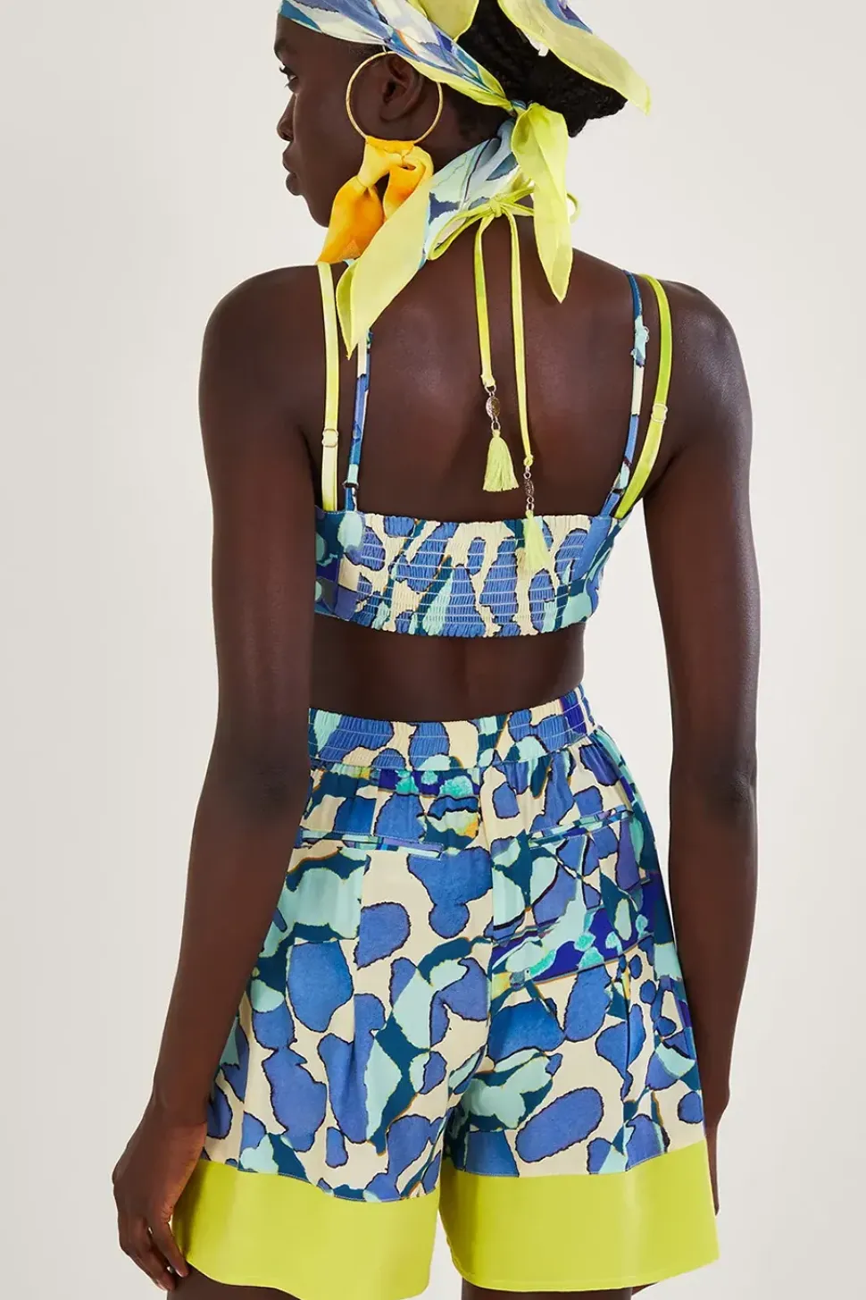 Abstract Print Crop Top