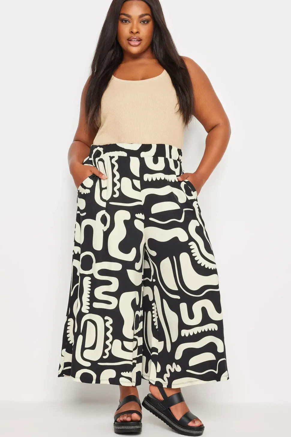 Abstract Print Culottes
