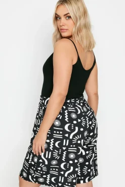Abstract Print Jersey Pull On Shorts