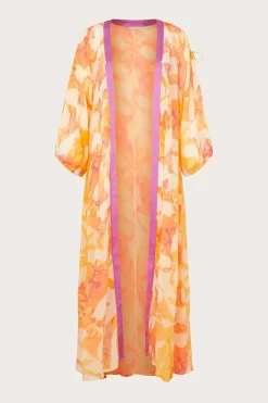 Abstract Print Longline Kimono