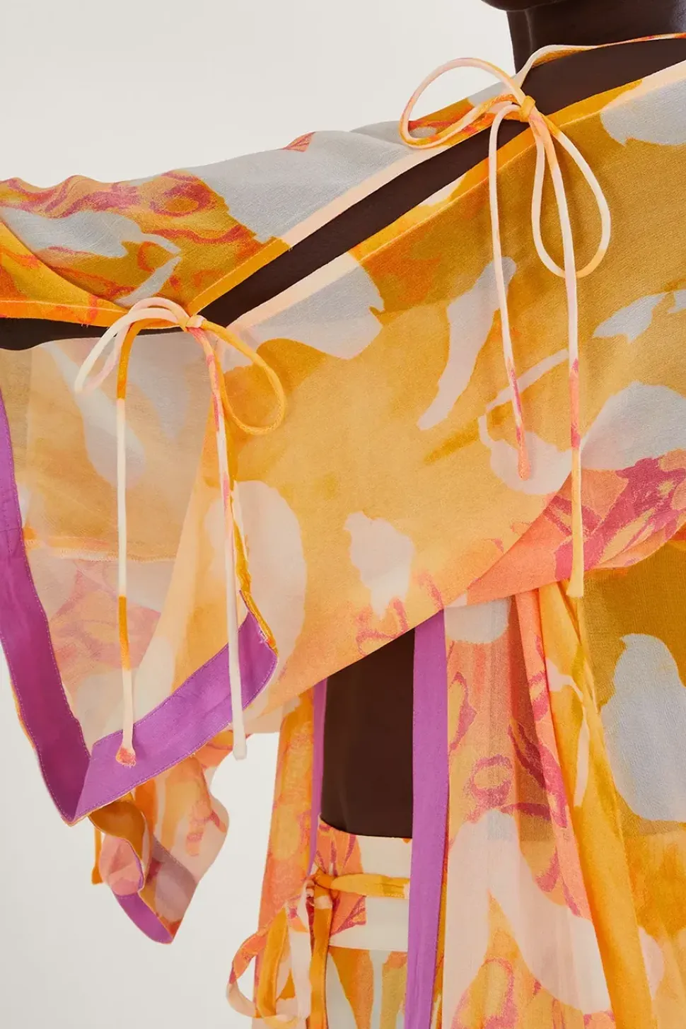 Abstract Print Longline Kimono