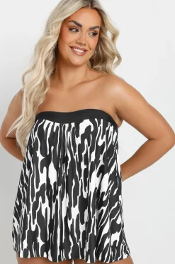 Abstract Print Tankini Top