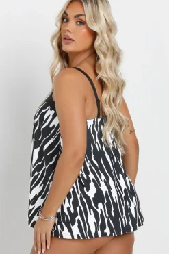Abstract Print Tankini Top