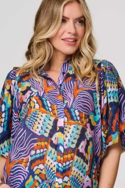 Abstract Puff 1/2 Sleeve Shirt