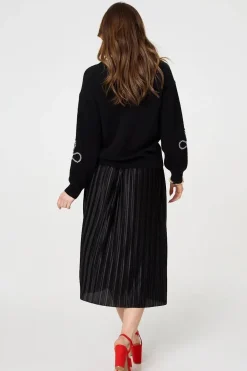 Abstract Textured Long Sleeve Jumper