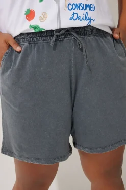 Acid Wash Jogger Shorts