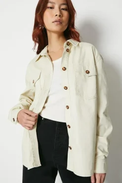 Acid Wash Oversized Denim Shirt