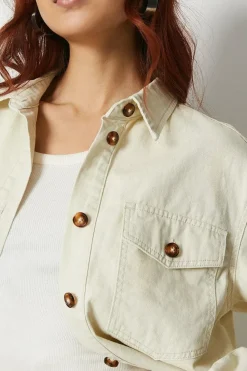 Acid Wash Oversized Denim Shirt
