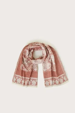 Ada Embroidered Paisley Scarf
