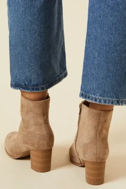 Addison Faux Suede High Block Heel Ankle Boot