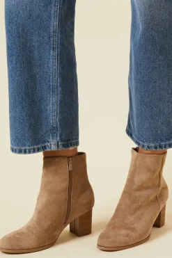 Addison Faux Suede High Block Heel Ankle Boot