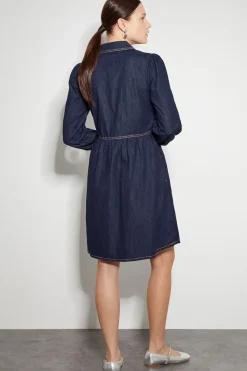 Adeena Denim Mini Shirt Dress