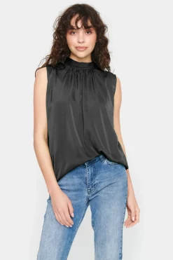 Aileen Sleeveless Pleat Blouse-