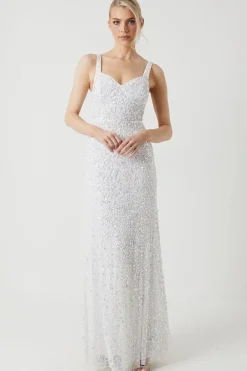 Allover Embellished Sequin Sweetheart Wedding Dress