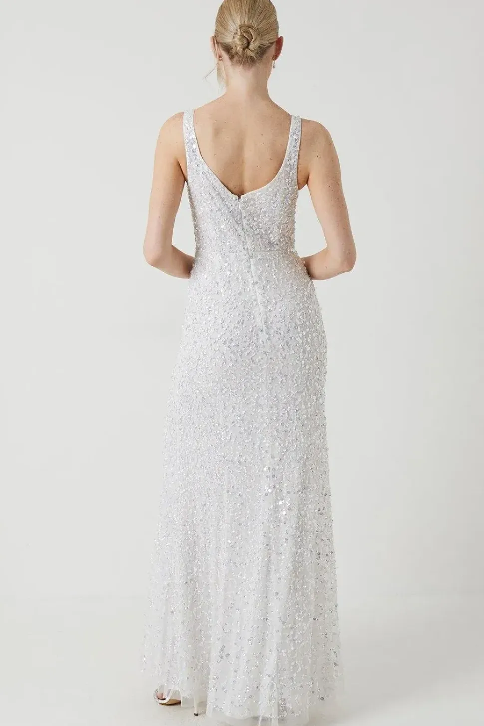 Allover Embellished Sequin Sweetheart Wedding Dress