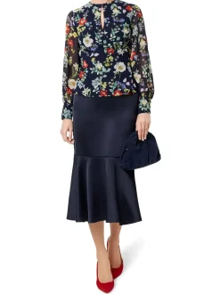 Amberlee Fit and Flare Midi Skirt-