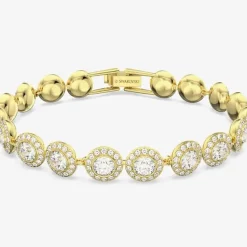 Angelic Clear Crystal Pave Gold Tone Bracelet 5505469