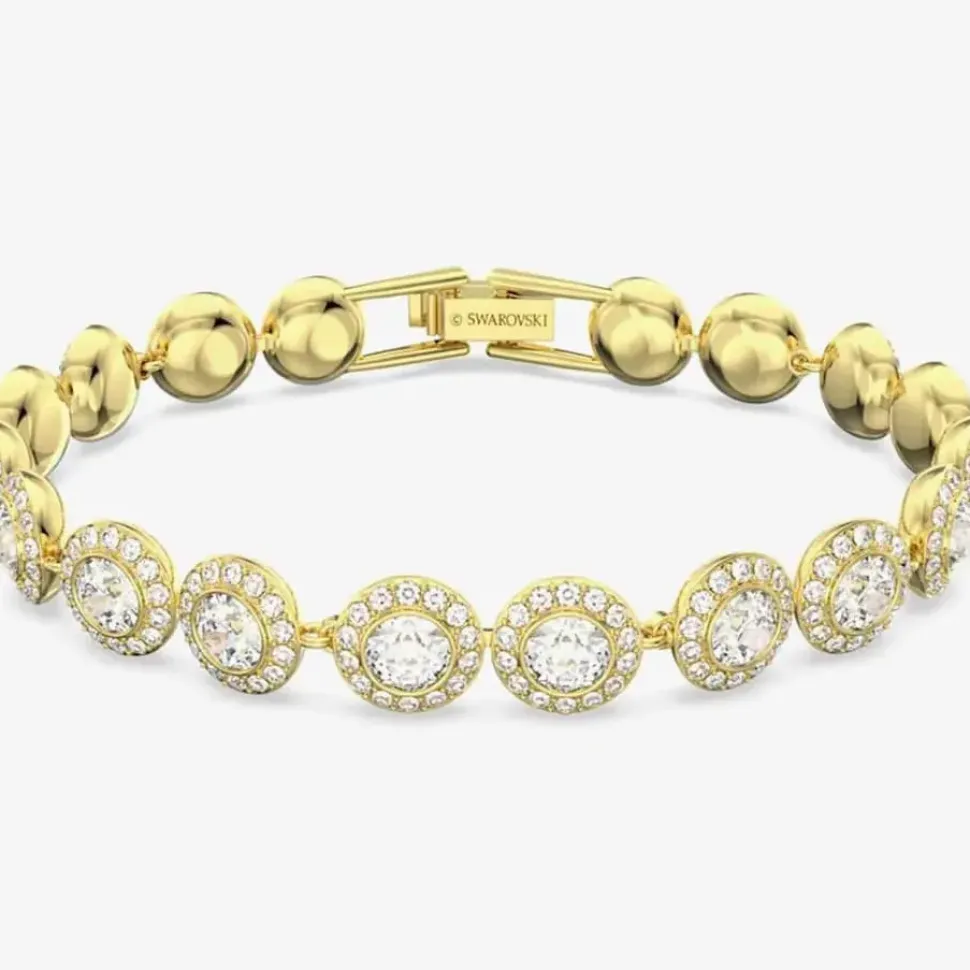 Angelic Clear Crystal Pave Gold Tone Bracelet 5505469