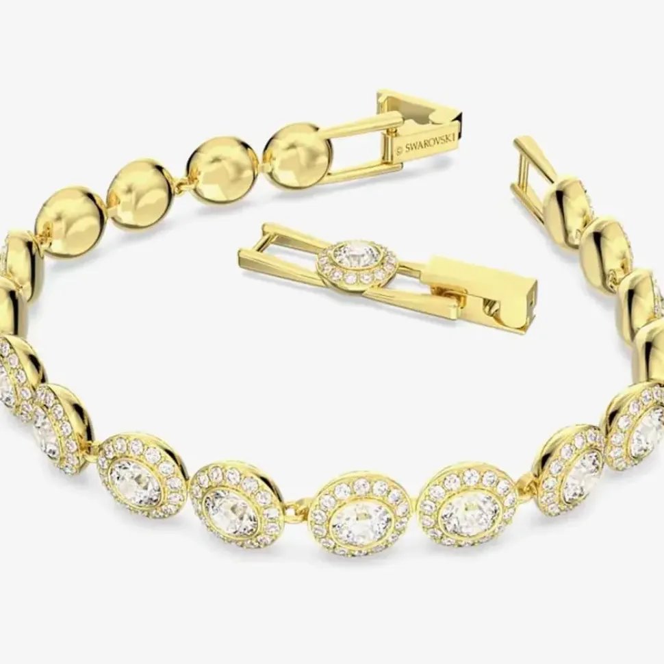 Angelic Clear Crystal Pave Gold Tone Bracelet 5505469