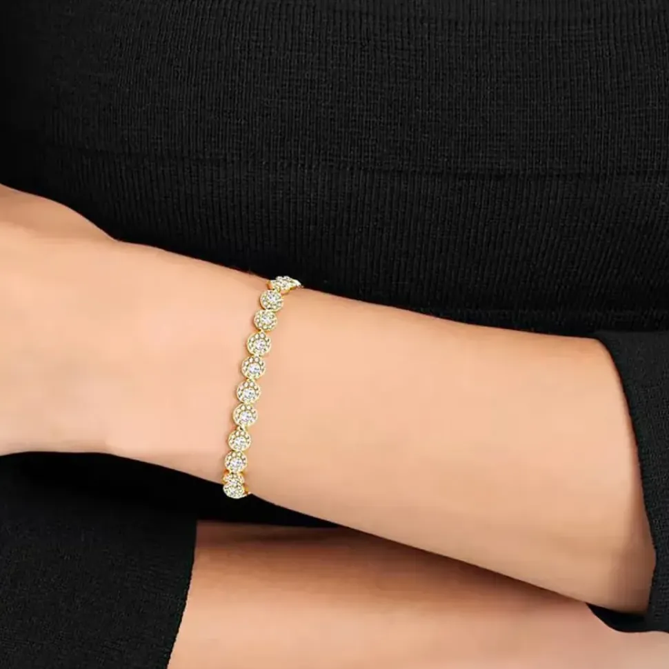 Angelic Clear Crystal Pave Gold Tone Bracelet 5505469