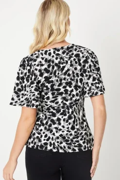 Angel Sleeve Knot Detail Top