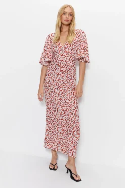 Angel Sleeve Maxi Dress