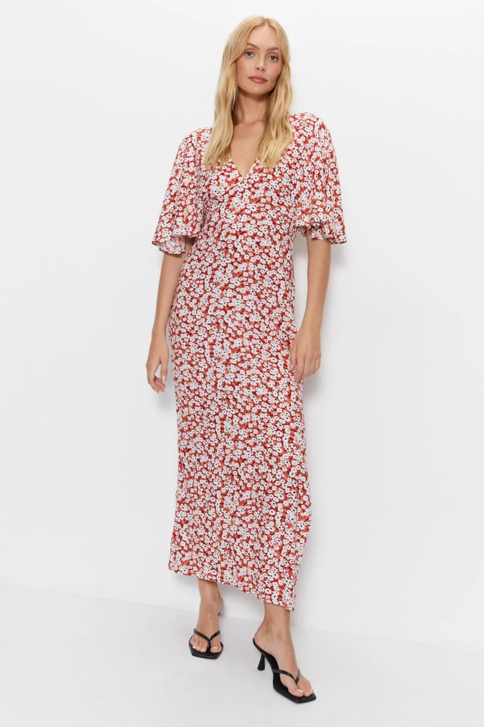 Angel Sleeve Maxi Dress