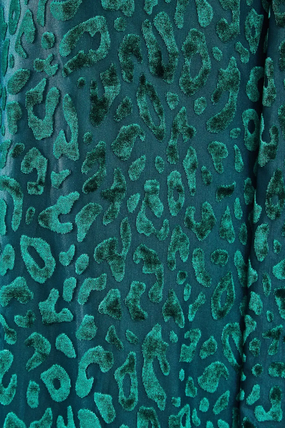 Animal Burnout Tie Neck Dress
