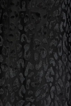 Animal Burnout Tie Neck Dress