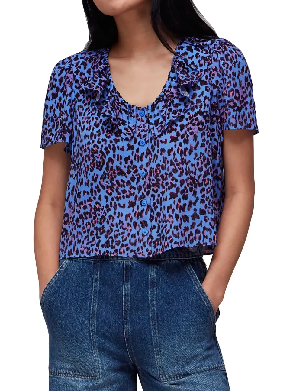 Animal Cheetah Blouse-Animal Print