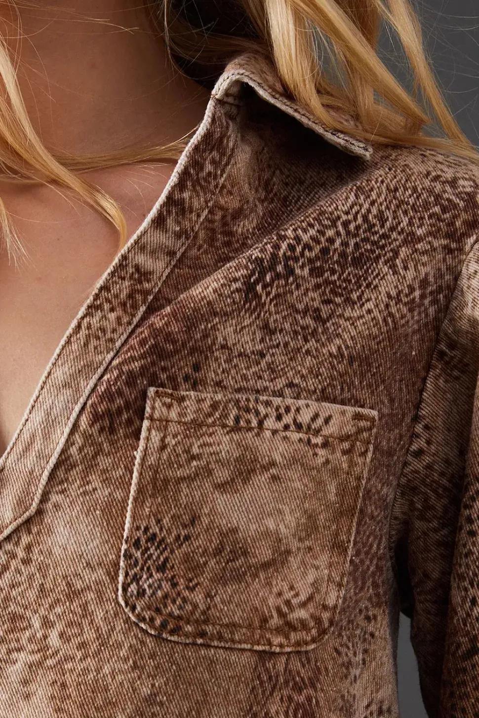 Animal Denim Overhead Shirt Dress