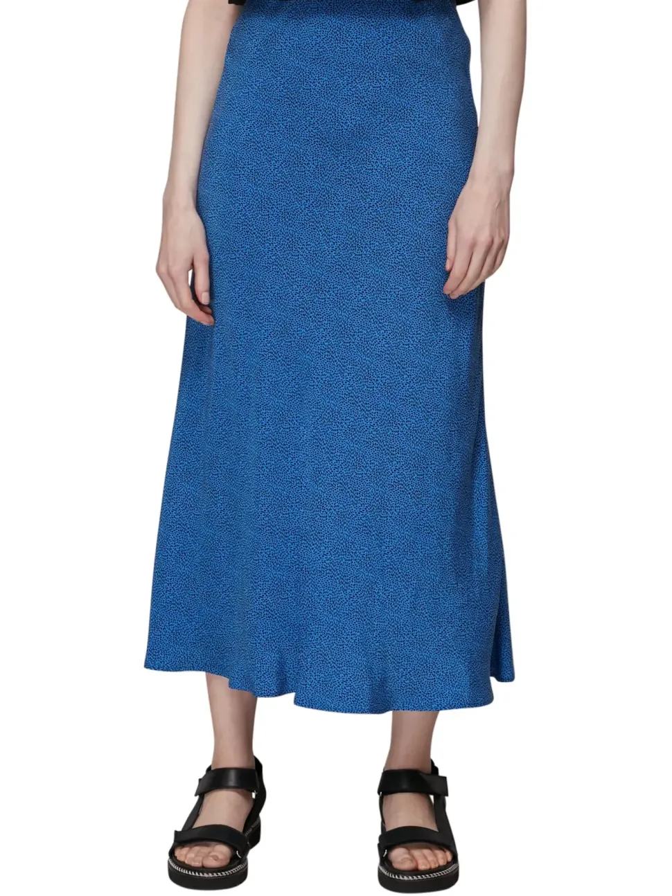 Animal Fleck Print Bias Skirt-Animal Print