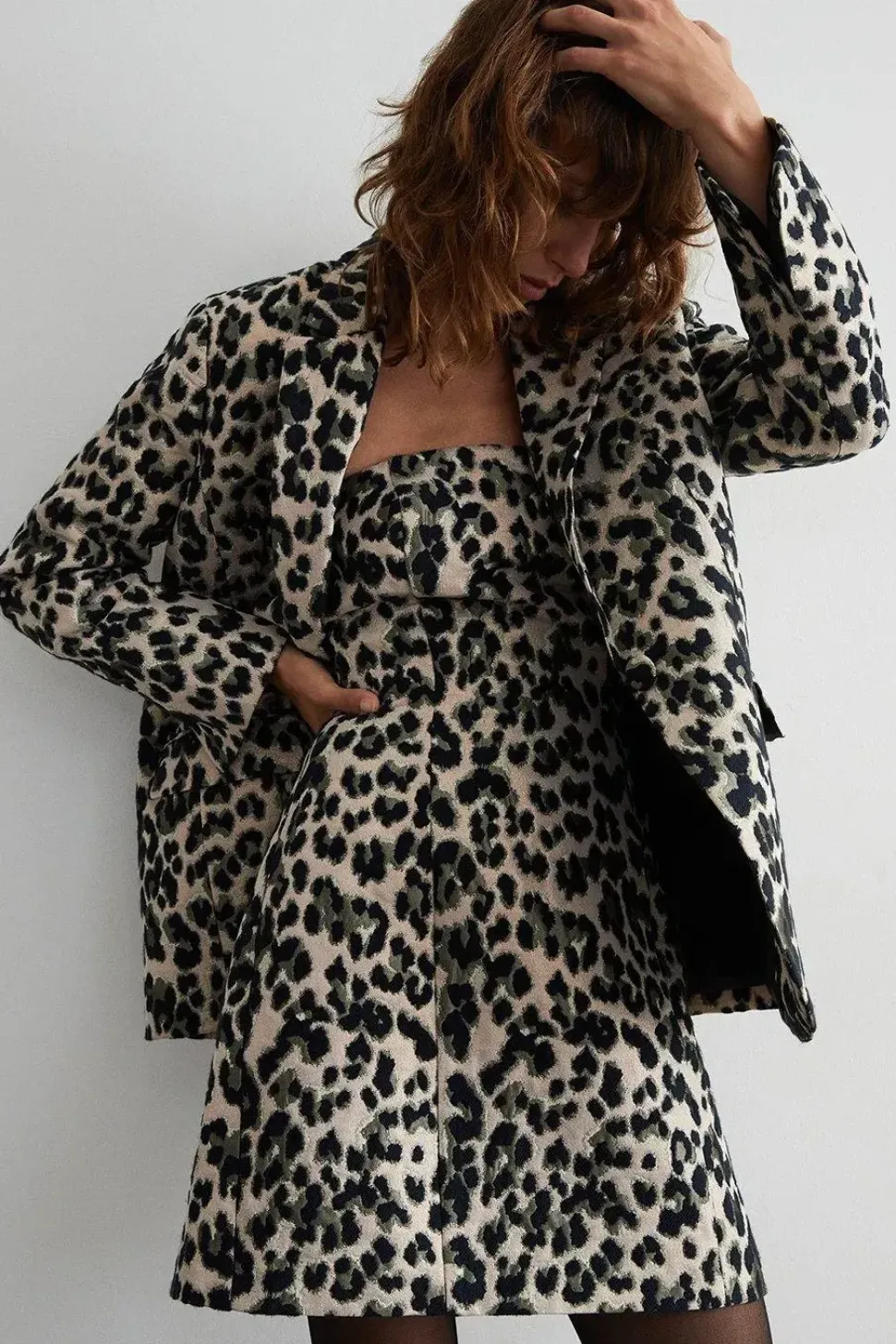 Animal Jacquard Blazer