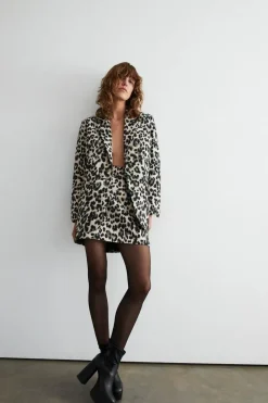 Animal Jacquard Blazer