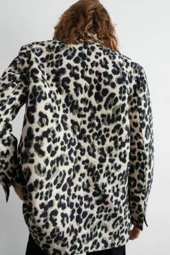 Animal Jacquard Blazer