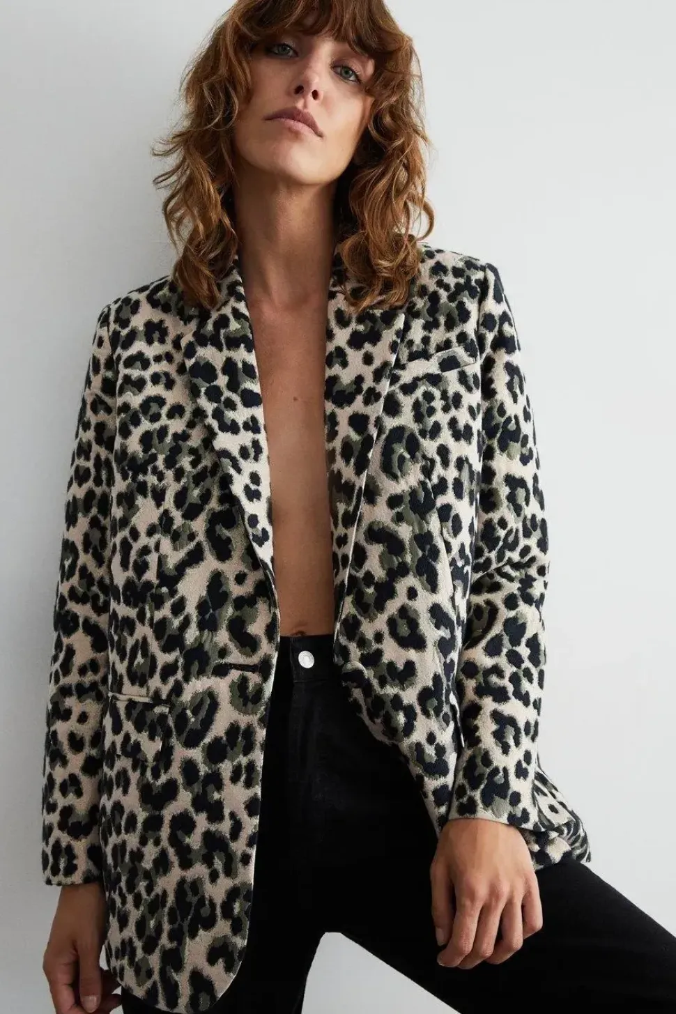 Animal Jacquard Blazer