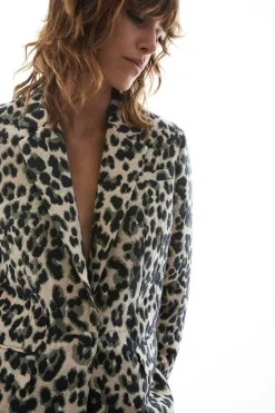 Animal Jacquard Blazer